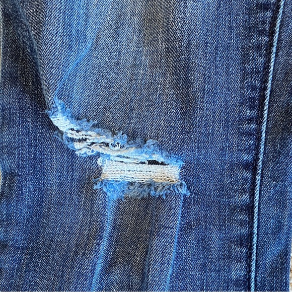 GAP dark indigo denim skinny distressed jeans. Women's 26 regular - Picture 6 of 13